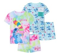 Get Trend Disney Stitch PJs for Girls Pack of 2 Short Sleeve Pyjamas Set for Kids Teenagers Lounge Sets Nightwear Soft Comfy Sleepwear Gifts (13-14 Years, Blue Stitch)