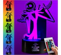 Get Trend Disney The Nightmare Before Christmas LED Night Light, Bedside Table Desk Lamp, USB & Battery-Powered Lamp 16 Colours 4 Modes, Bedroom Decor (Multi Jack Skellington)