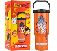 Get Trend Dragon Ball Z Insulated Tumbler with Straw, 850ml Metal Flask | Leakproof Stainless Steel Water Bottle with Handle, 12H Cold Hot 5H, Double Wall Travel Coffee Mug