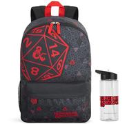 Get Trend Dungeons & Dragons Boys Backpack Set, 2 Pcs Lightweight School Bag with BPA-Free 500ml Water Bottle, Travel Sports Large Kids Rucksack, School Supplies, Gamer Gifts (Multi D&D)