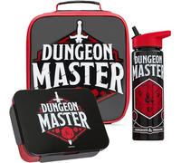 Get Trend Dungeons & Dragons Kids Insulated Lunch Bag 3Pc Set with Bento Box & 20 fl oz BPA-Free Water Bottle with Straw, Lightweight Kids Lunch Box, Gifts for Gamers