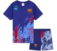 Get Trend FC Barcelona Pyjamas Boys Teens Short Football PJs Breathable Nightwear Loungewear Jammies Sleepwear Boys Gifts (9-10 Years, Blue Barcelona)