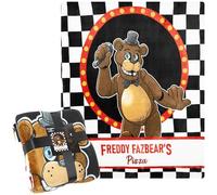Get Trend Five Nights at Freddy's Fleece Blanket 130x150cm, Super Soft Cosy Throw Blanket for Bed & Sofa, Warm Lightweight & OEKO-TEX Certified (Black FNF)