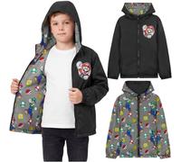Get Trend Fortnite | Minecraft | Pokemon Rain Coat for Boys & Teens | Reversible Jacket or Fleece Lined Water Resistant Raincoat, Lightweight Hooded Outerwear for School or Travel, Gifts for Boys