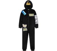 Get Trend Fortnite Onesie for Boys Teens 7-16 Years, Hooded Fleece Jumpsuit Pyjamas, Cosy PJs Loungewear, Gamer Gifts for Boys (7-8 Years, Black)