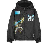 Get Trend Fortnite Rain Coat for Boys & Teens, Fleece Lined Water Resistant Jacket, Lightweight Outerwear, Gamer Gifts for Boys (14-15 Years, Black Fortnite Fleece Lining)