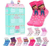 Get Trend Gabby’s Dollhouse Socks Advent Calendar 2025 for Girls Size 9-13, 24 Pairs of Breathable Trainer Casual Socks, Christmas Gifts for Her (Multi Gabby’s Dollhouse)