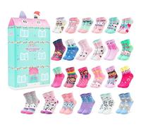Get Trend Gabby’s Dollhouse Socks Advent Calendar 2025 for Girls Size 9-13, 24 Pairs of Breathable Trainer Casual Socks, Christmas Gifts for Her (Multi Gabby’s Dollhouse)