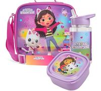 Get Trend Gabbys Dollhouse Children's Lunch Bag Set with Water Bottle and Lunch Box, BPA-Free Insulated Bag for School, Nursery, Holidays (Gabby's Dollhouse)