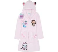 Get Trend Gabby's Dollhouse Dressing Gown for Girls Teens, Fleece Changing Robe with 3D Ears, Cosy Loungewear, Gifts for Her (4-5 Years, Pink Gabby's Dollhouse)