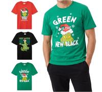Get Trend Grinch T-Shirts for Adults, 3 Pack Tees for Men & Women, S-3XL | 100% Cotton Short Sleeve Crew Neck Tops, Christmas Graphic Tees for Festive & Casual Outfits, Xmas Gifts