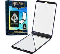 Get Trend Harry Potter Compact Vanity Mirror, Portable Touch Screen | 8 LEDs 2X Makeup Magnifying Mirror with Light for Handbag Purse, Women Girls Holiday Travel Essentials (Black Harry Potter)