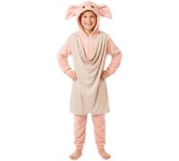 Get Trend Harry Potter Girls & Teens Halloween Costume Onesie, 9-14 Years | Dobby or Hedwig Long Sleeved Loungewear Jumpsuit for Cosplay & Costume Parties, Hooded Nightwear Sleepsuit, Halloween Gifts