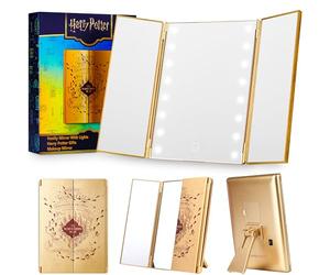 Get Trend Harry Potter Makeup Mirror, Vanity Compact Battery Operated Portable Dressing Table Mirror With Lights, Travel & Bedroom, Gifts For Adults (Multi/Harry Potter)