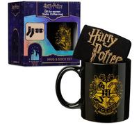 Get Trend Harry Potter Mug & Socks Gift Set for Teens & Women, 340ml/11.5oz Ceramic Tea Coffee Cup & Casual Calf Length Socks, Hogwarts Gifts for Her (Black Harry Potter)