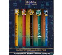 Get Trend Harry Potter Pens 5 Pack Erasable Gel Pens Hogwarts School Supplies Slytherin Hufflepuff Ravenclaw Gryffindor Stationery Set Kids Gifts (Harry Potter)