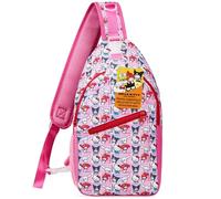 Get Trend Hello Kitty Cross Body Bag Girls Teens Kawaii Travel Bag Sling Mini Backpack Cinnamoroll Kuromi Phone Money Women (Pink Hello Kitty)