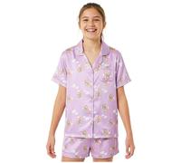 Get Trend Hello Kitty | Kuromi | Pusheen Girls Pyjama Sets 7-14 Years, Button-Down Loungewear Shirt & Pj Shorts, Soft & Comfy Nightwear