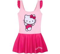 Get Trend Hello Kitty One Piece Girls Swimming Costume Swim Dress Stretchy Kawaii Swimsuit Comfy Teenagers Swimwear for Beach Pool Holiday Essentials (13-14 Years, Pink Hello Kitty)