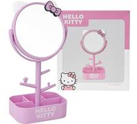 Get Trend Hello Kitty Sanrio Mirror Jewellery Stand Girls Teens, Kawaii Dressing Table Mirror with Trinket Tray, Bedroom Decor, Anime Gifts for Girls (Pink Hello Kitty)