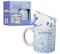Get Trend Hello Kitty Sanrio Mug & Socks Gift Set for Teens Women, 340ml/11.5oz Coffee Cup & Crew Socks, Cinnamoroll Stocking Filler Gifts for Her (Blue Cinnamoroll)