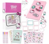 Get Trend Hello Kitty Sanrio Scrapbook Kit for Girls DIY Journal Craft Set Kawaii Notebook Stickers Pens Bookmarks Patches Art Supplies Girls Gifts (Multi Hello Kitty)