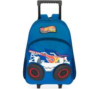 Get Trend Hot Wheels Boys 3D Trolley Bag, Travel & School 46cm Backpack | 2-in-1 Kids Cabin Suitcase with Wheels & Handles, Backpack with Adjustable Straps, Travel Gifts (Blue/Black Hot Wheels)