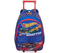 Get Trend Hot Wheels Boys Trolley Bag for Travel and School | 2-in-1 Kids Compact Cabin Suitcase with Wheels & Handles, Adjustable Straps Backpack, Travel Essentials (Multi Hot Wheels)