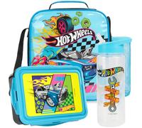 Get Trend Hot Wheels Kids Lunch Bag Set with Bento Box & Bottle
