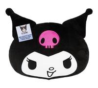 Get Trend Kuromi Sanrio 3D Plush Cushion for Sofa & Bed, Kawaii Cosy Hugging Cuddle Cushion, Bedroom Accessories, Anime Gifts for Her (Black Kuromi, L31.5 x W28)