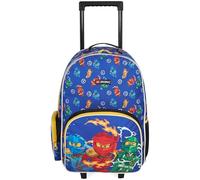 Get Trend LEGO Ninjago 2-in-1 Boys Trolley Bag for Travel and School, Kids Cabin Suitcase with Wheels & Handles, Backpack with Adjustable Straps, Travel Essentials Gamers Gift (Multi Lego)