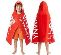 Get Trend Liverpool FC Hooded Towels for Boys, Cotton Bath & Beach Towel Poncho, Soft & Absorbent Hooded Kids Shower Swimming Wrap & Changing Robe, Shower, Pool & Holiday Essentials (Red Liverpool)