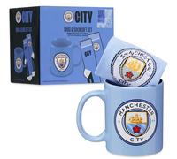 Get Trend Manchester City Mug & Socks Set for Men & Teens, 11oz/315ml Coffee Mug & Casual Calf Socks, Man City Football Stocking Fillers Gifts for Him