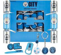 Get Trend Manchester City Pop Luxury Christmas Crackers, Pack of 6 Deluxe Football Xmas Crackers, Collectible Man City Gifts, Fun Novelty Xmas Gifts (Multi Manchester City)