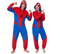 Get Trend Marvel & Avengers Adult Fleece Onesie, Mens Loungewear, M-2XL Soft Long Sleeved Hooded Nightwear Pyjama, Comfy One Piece Jumpsuit for Costume Parties and Cosplay, Mens Superhero Gifts