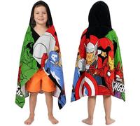 Get Trend Marvel Avengers Hooded Towels for Boys, Cotton Bath & Beach Towel Poncho, Soft & Absorbent Kids Hooded Shower Swimming Wrap & Changing Robe, Travel Holiday Essentials (Multi Avengers)