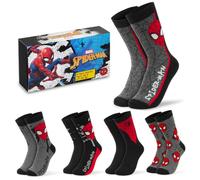 Get Trend Marvel Avengers | Spider-Man Mens Socks, 5 Pair Stretch Fit Cotton Rich Soft Knitted Casual Crew Socks for Teens & Adults, Breathable and Comfy Everyday Wear, Superhero Gifts