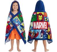 Get Trend Marvel Hooded Towels for Boys, Cotton Bath & Beach Towel Poncho, Soft & Absorbent Kids Hooded Shower Swimming Wrap & Changing Robe, Travel Holiday Essentials (Multi Marvel)
