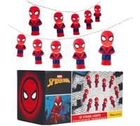 Get Trend Marvel Spider-Man 3D LED String Lights for Boys & Teens, 10 Pcs | Battery-Powered Figure Fairy Lights for Bedrooms, Dorms, Windows, Kids Teens Room Decor & Indoor Accessories, Boys Gifts