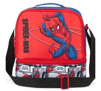 Get Trend Marvel Spiderman Kids Insulated Lunch Bag, Dual Compartment Thermal Cooler Bag for Lunch Box & Snacks, Food Carrier for School, Sports, Travel & Picnics, Boys Gifts (Multi Spiderman)