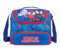 Get Trend Marvel Spidey and his Amazing Friends Kids Insulated Lunch Bag | Dual Compartments Cooler Bag for Lunch Box & Snacks, Food Carrier for School, Picnics & Travel, Boys Gifts (Red/Blue Spidey)