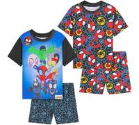 Get Trend Marvel Spidey Boys Pyjamas 2 Pack Short Sleeve PJs Kids Teens Loungewear Nightwear Comfy Sleepwear Gifts for Boys (3-4 Years, Multi Spidey 2 Pack)