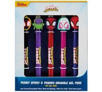 Get Trend Marvel Spidey Pens Set of 5 Erasable Gel Pens School Supplies Stationery Set Rollerball with Blue Ink Gifts for Boys (Spidey)