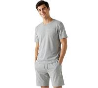 Get Trend Men’s Pyjamas Sets M-5XL, Crew Neck Cotton T-shirts & Shorts Pj Set, Loungewear Tees & Short Bottoms, Soft & Comfy Nightwear (2XL, Grey)