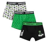 Get Trend Minecraft Boys Boxer Briefs 7-14 Yrs, 3 Pack Soft & Stretchy Underwear Shorts, Breathable Elasticated Gaming Boys Underpants (Multi, 9-10 Years)