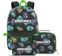 Get Trend Minecraft Boys Large Backpack 3 Pcs Set, 46cm School Bag