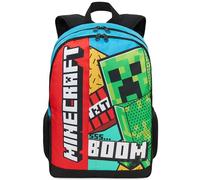 Get Trend Minecraft Boys Large Backpack, 46cm Adjustable Straps School Bag | Lightweight Travel Sports Kids Rucksack Bookbag, Casual Daypack Holiday School Supplies, Gamers Gifts (Multi Minecraft)