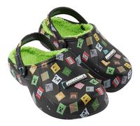 Get Trend Minecraft Clogs for Boys Winter Fleece Lining, Kids Teens Creeper Warm Garden Shoes Slip On Strap, Gamer Gifts (13/1 UK, Multi Minecraft)