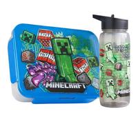 Get Trend Minecraft Kids Bento Lunch Box and 640ml Water Bottle Set, BPA-Free Snack Lunch Box with Compartment Set for School, Travel & Picnics, School Supplies Boys Gamers Gifts (Multi Minecraft)