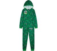 Get Trend Minecraft Onesies for Boys & Teens 7-14 Years, Hooded Fleece Loungewear, Jumpsuit Pyjamas, Gamer Gifts for Boys (9-10 Years, Green Hooded Minecraft)